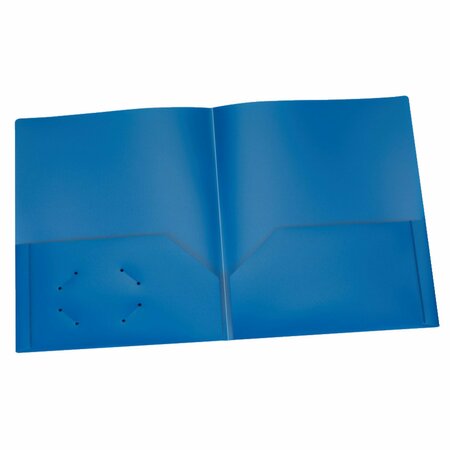 OXFORD Poly Two Pocket Portfolio, Blue, 25PK 76019